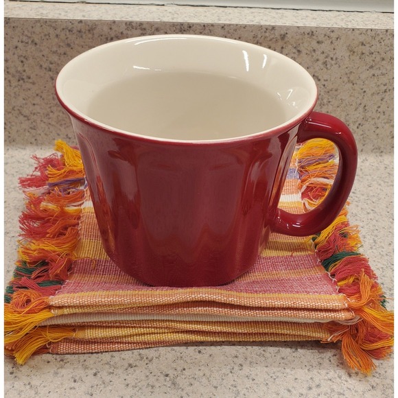 Time to Celebrate Other - Time to Celebrate Mug Rug Coasters Set of‎ 4 Multicolor Cotton Excellent Fringe